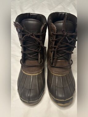 Baffin Moose Men’s Size 9 Winter Snow Boots Brown Leather Rubber Steel Shank